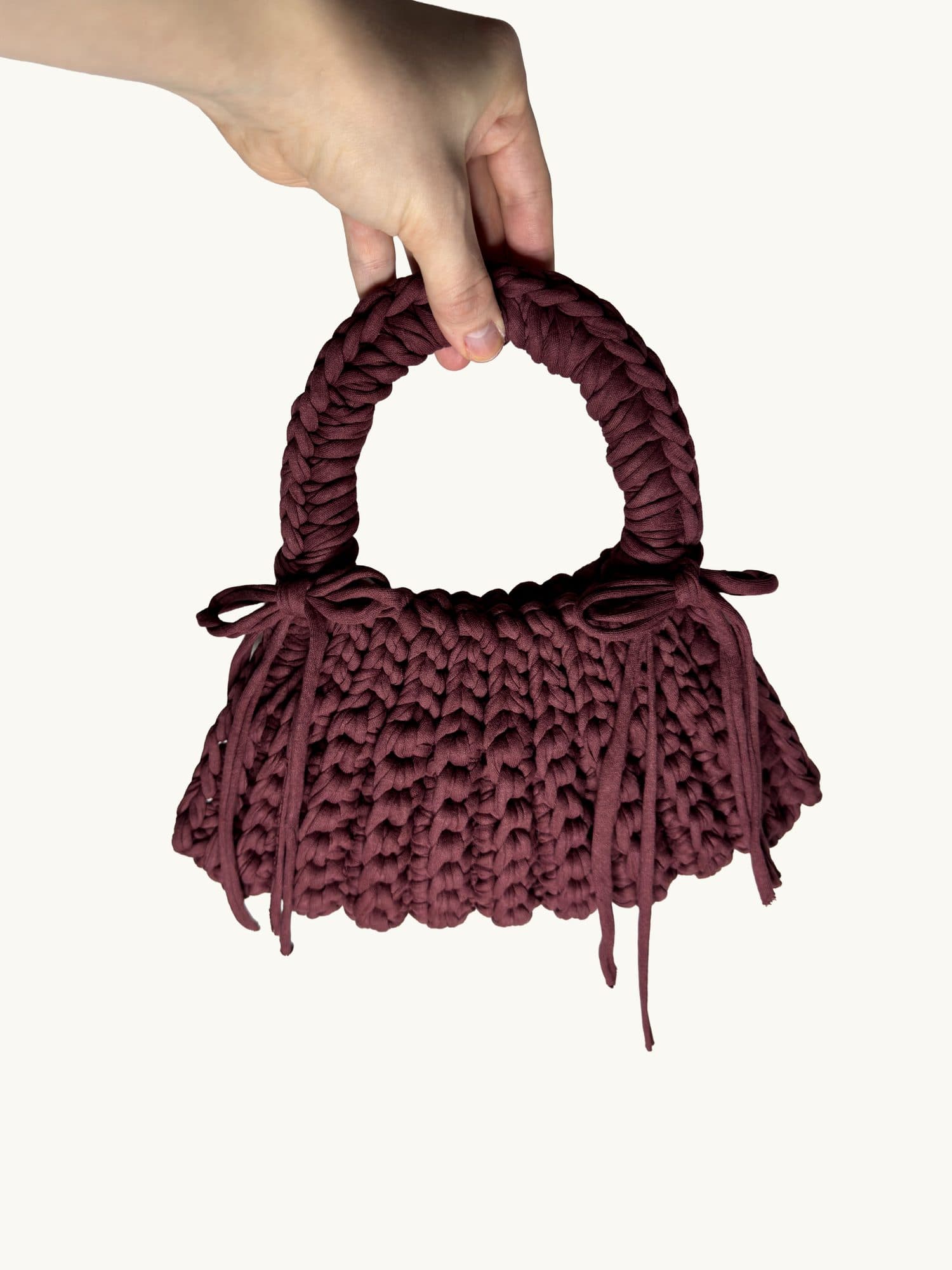 Berry burgundy Berry burgundy, one-of-one handmade crochet bag
