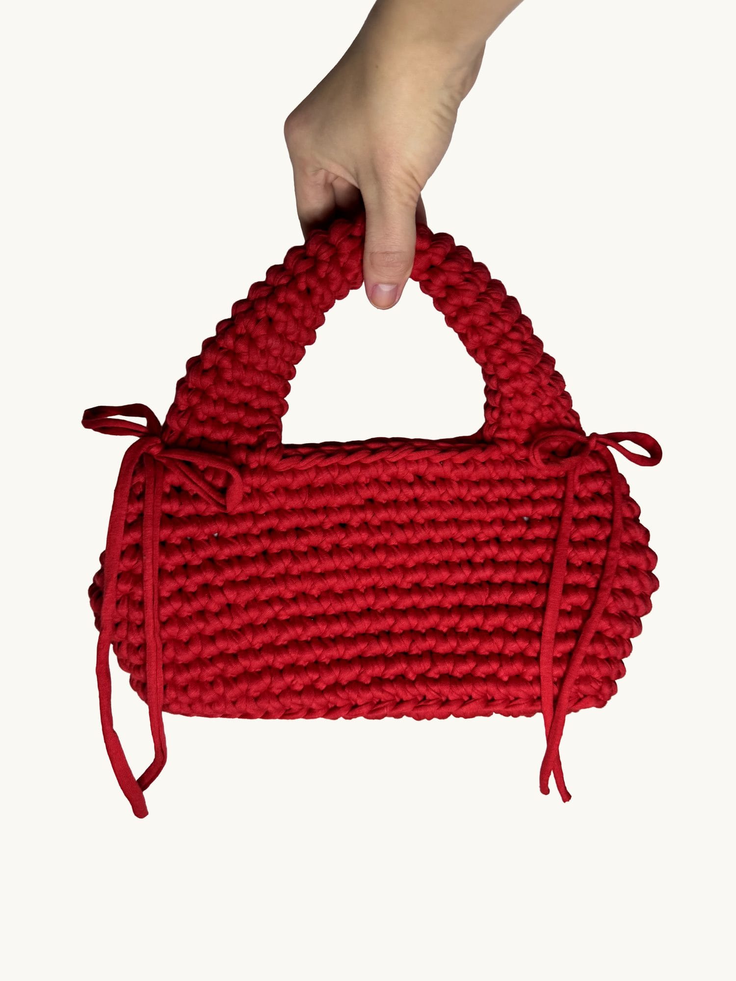 Bright red Bright red, one-of-one handmade crochet bag
