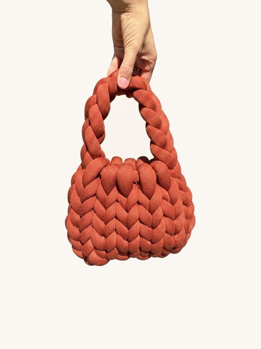 Chunky Mini Rust, one-of-one handmade crochet bag