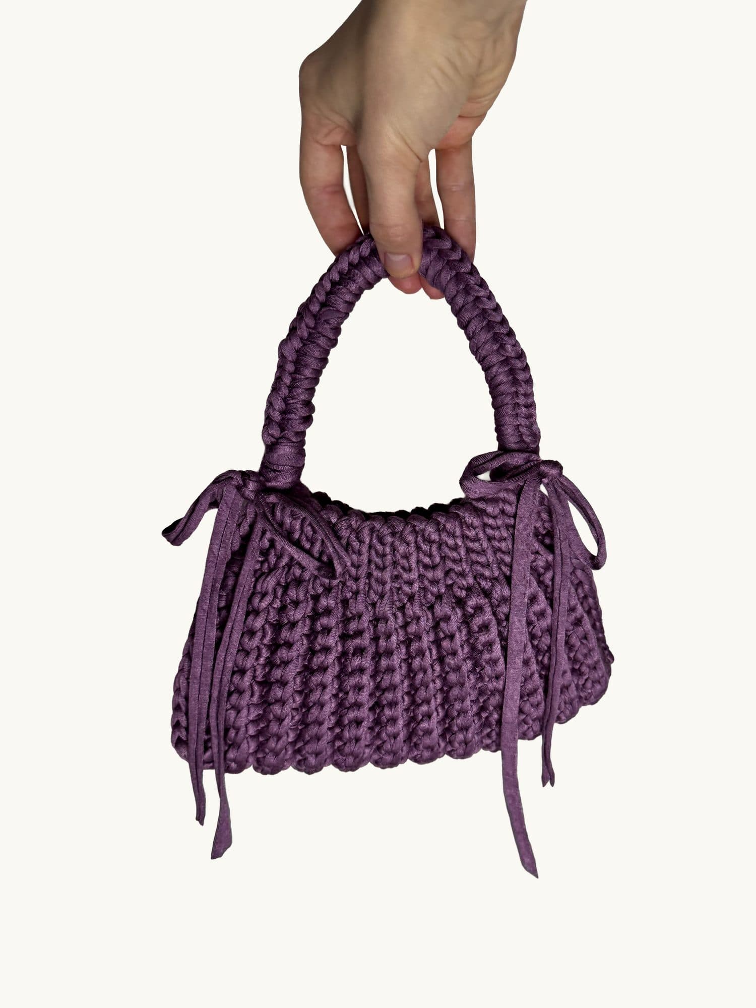 Dusty Plum Dusty plum, one-of-one handmade crochet bag