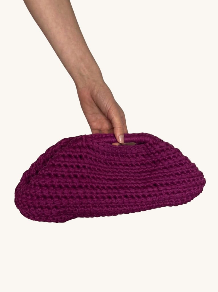 Fuksia Magenta, one-of-one handmade crochet bag