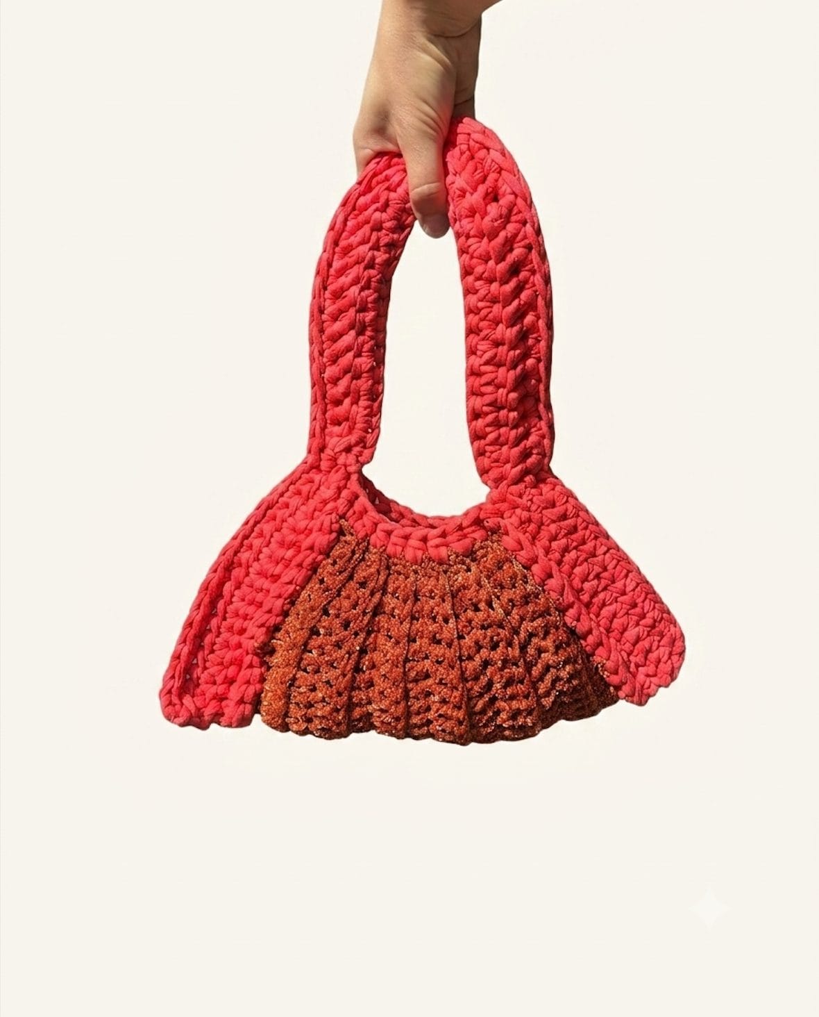 Minni Bronze, one-of-one handmade crochet bag
