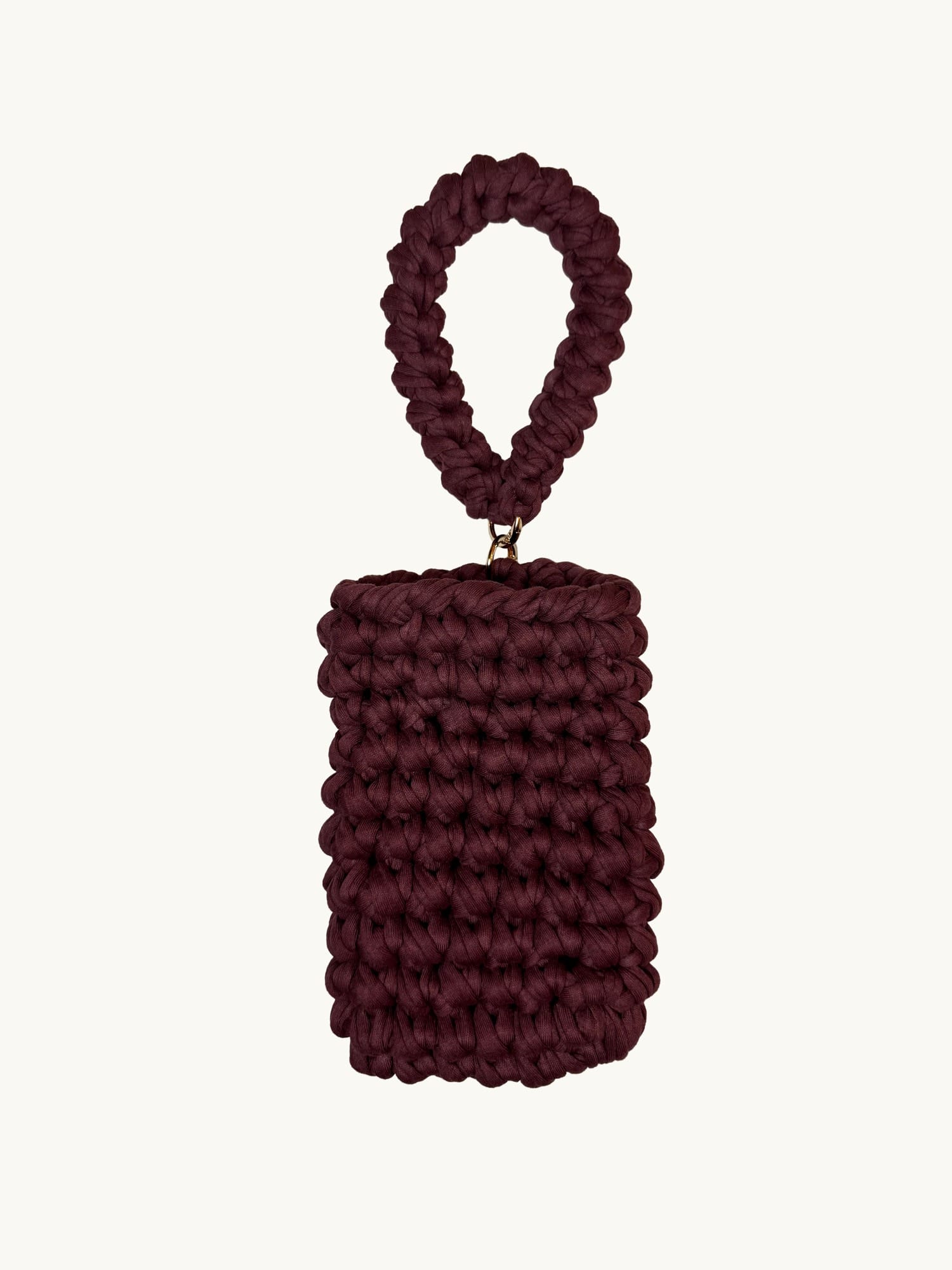 Berry burgundi phone case, one-of-one handmade crochet